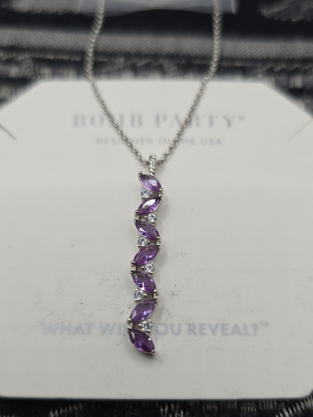 Bomb Party Necklace The Sterling Club LC Alexandrite Corundum RBP4784 Whimsical - Picture 5 of 5